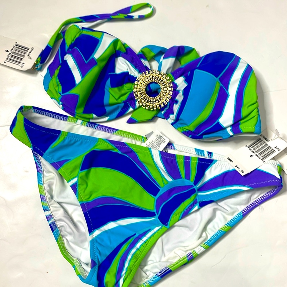 NWT -Trina Turk multicolor bikini
